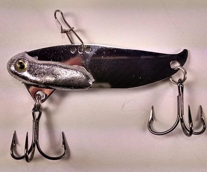 Silver Buddy Silver Jigging Lures Blade Bait Walleye Panfish Fishing 1/2oz